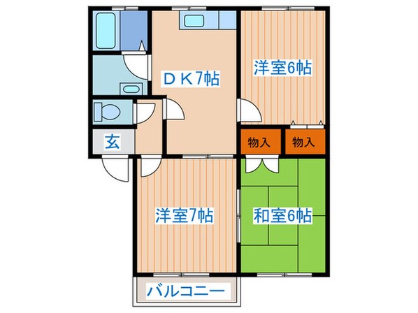 アップル壱番館の物件間取画像